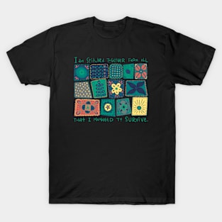 Patchwork Person - Teal T-Shirt